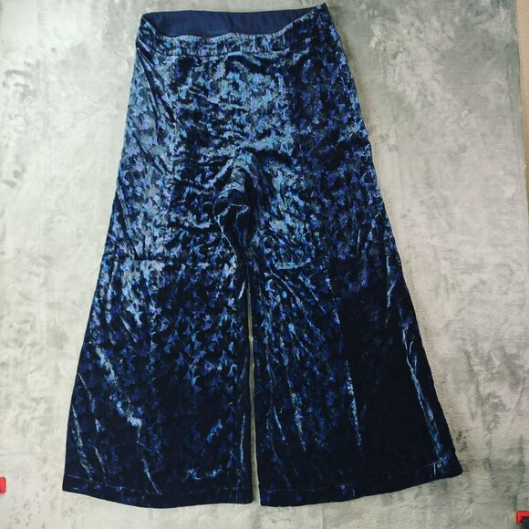Anthropologie Maeve Pants - Anthropologie Maeve Isobel Velvet Cropped Wide Leg Pant Size 6 Petite Evening